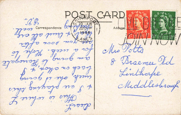 BIRKDALE, RICHMOND ROAD, NR SOUTHPORT, OLD POSTCARD (ref 6480/25)