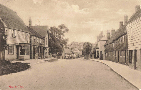 Old postcard of Burwash, Sussex, 1911