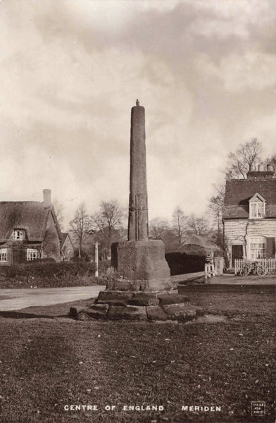Old real photo postcard of Meriden in Warwickshire