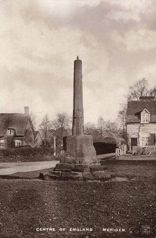 Old real photo postcard of Meriden in Warwickshire