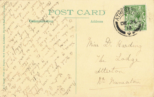 LICHFIELD, ST CHAD'S CHURCH, 1913 POSTCARD (ref 6756/W9)