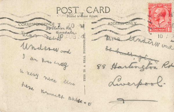 AINSDALE, NR SOUTHPORT, THE SHORE, OLD REAL PHOTO POSTCARD (6470/25)