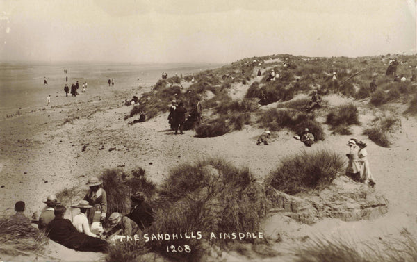 1920s real photo postcard of The Sandhills, Ainsdale nr Southport