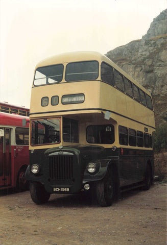 PHOTOGRAPH, DOUBLE DECKER BUS GOING TO SHELTON LOCK DERBYSHIRE (ref 6736/24)