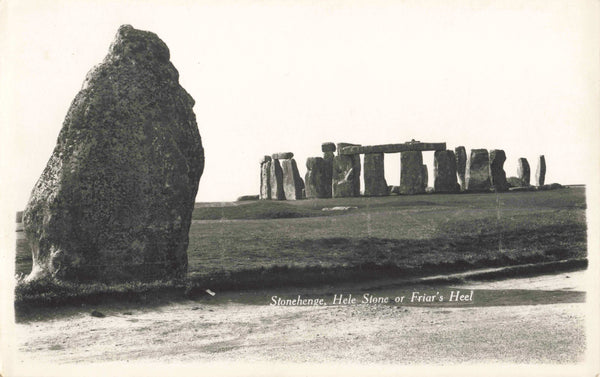 STONEHENGE, HELE STONE OR FRIAR'S HEEL, REAL PHOTO POSTCARD