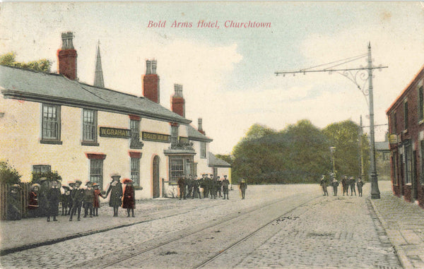 Early 1900s postcard of the Bold Arms Hotel, Churchtown, nr Southport