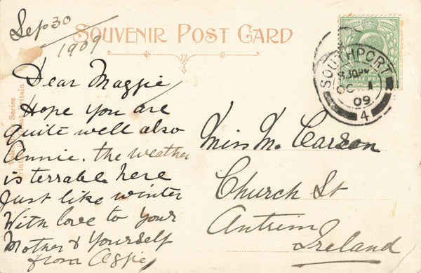 FREE LIBRARY, TOWN HALL, COUNTY POLICE COURT, BIRKDALE POSTCARD (6400/25)