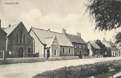 Old postcard of Clanfield in Oxfordshire 