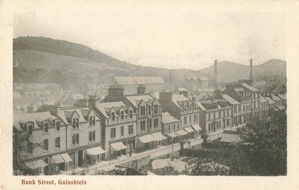 Old postcard of Bank Street, Galashiels