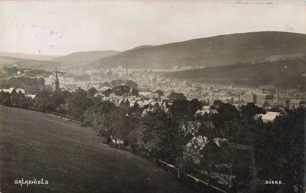 1920s real photo postcard of Galashiels, Selkirkshire, Scotland