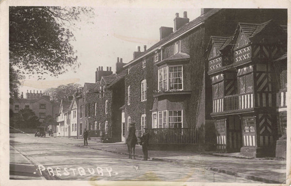 Old real photo postcard of Prestbury in Cheshire