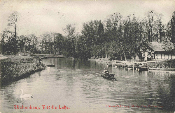 CHELTENHAM, PITVILLE LAKE - EARLY 1900s POSTCARD (ref 5411/22)