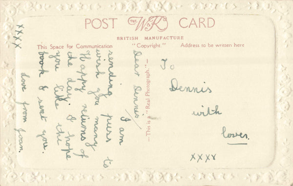 OLD BIRTHDAY GREETINGS POSTCARD, TO DENNIS - CAT (ref 5628/22)