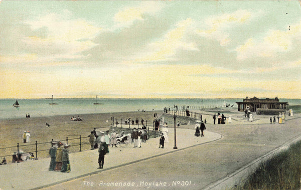 Old postcard of The Promenade, Hoylake, Wirral in Cheshire