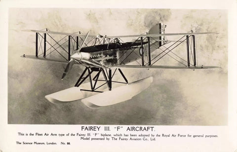 FAIREY III "F" AIRCRAFT - REAL PHOTO AVIATION POSTCARD