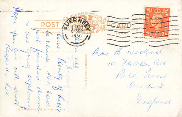 L'ANCRESSE FROM PEMBROKE, GUERNSEY - REAL PHOTO POSTCARD (ref 6116/24)