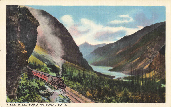 Old postcard of Field Hill, Yoho National Park, B.C., Canada