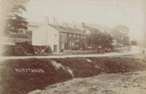 Old real photo postcard of Hurstwood, Lancashire