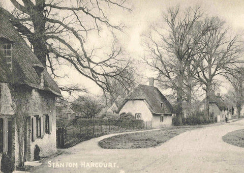 Old postcard of Stanton Harcourt in Oxfordshire