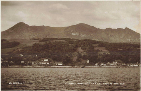 CORRIE & GOATFELL, FROM WATER, ISLE OF ARRAN POSTCARD 