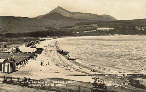 1950s postcard of Beach and Goatfell, Isle of Arran