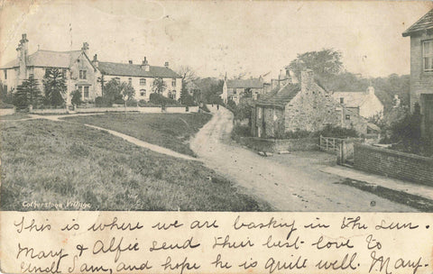 Old postcard of Cotherstone Village nr Barnard Castle, 1902