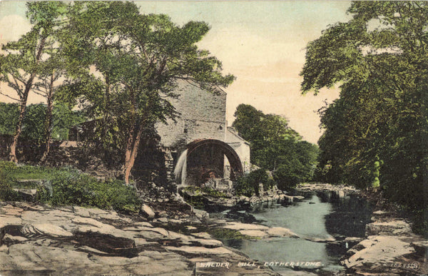Old postcard of Balder Mill, Cotherstone, nr Barnard Castle