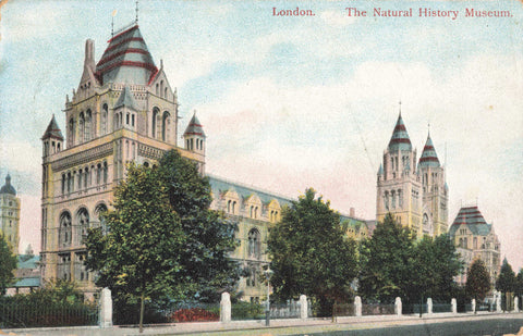 Old postcard of the Natural History Museum, London