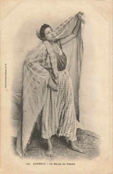 Old postcard from Algeria, La Danse du Ventre