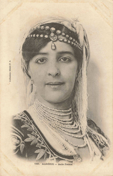 Old postcard from Algeria, Belle Fatma