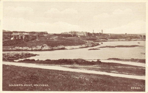 Old postcard of Soldier's Point, Holyhead, Anglesey