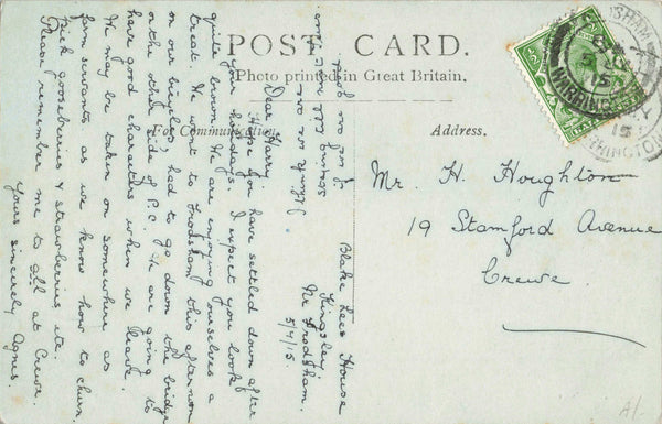 FRODSHAM BRIDGE, NR RUNCORN, & HELSBY, 1915 RP POSTCARD (6515/W7/25)