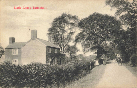 Old postcard of Dark Lanes, Tattenhall, Cheshire