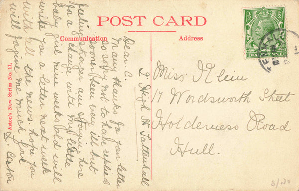 TATTENHALL, DARK LANES, OLD CHESHIRE POSTCARD (ref 6539/W7/25)
