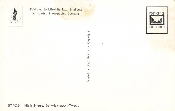 HIGH STREET, BERWICK UPON TWEED POSTCARD c1960s (ref 4723/D)