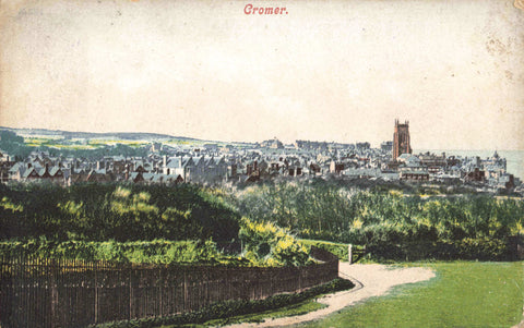 Old postcard of Cromer in Norfolk