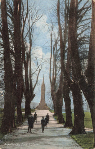 Old postcard of Castle Gardens, Lisburn in Antrim, Northern Ireland