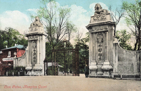 Old postcard&nbsp; of Lion Gates, Hampstead Heath, London