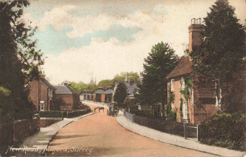 Old postcard of New Road, Milford, Surrey