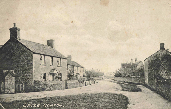 Old postcard of Brize Norton in Oxfordshire