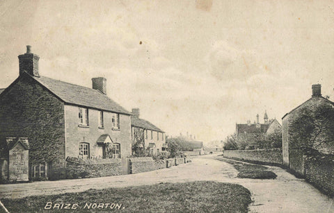 Old postcard of Brize Norton in Oxfordshire