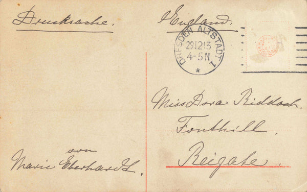 PROSIT NEUJAHR! 1914 GERMAN NEW YEAR GREETINGS POSTCARD (ref 5754/24)