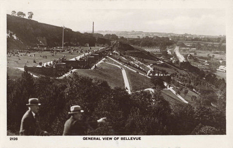 Old real photo postcard of Belle Vue, Belfast