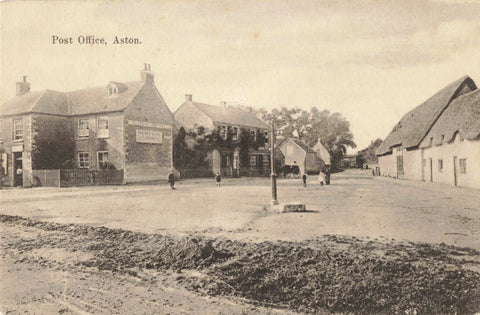 Old postcard of the Post Office, Aston Village, Oxfordshire