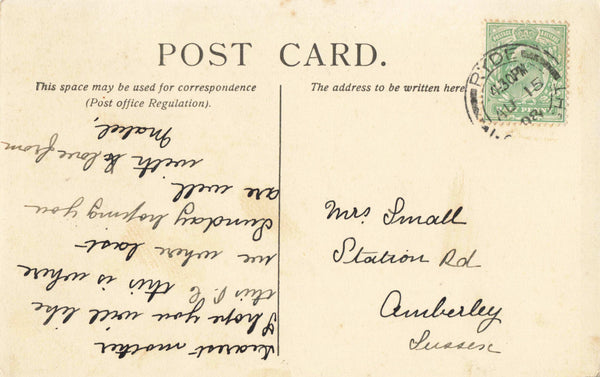 SHANKLIN, ISLE OF WIGHT, OLD VILLAGE, 1908 POSTCARD (ref 5340/J/24)