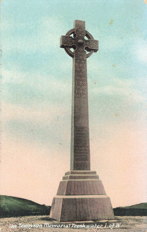 TENNYSON MEMORIAL, FRESHWATER, ISLE OF WIGHT, OLD POSTCARD (ref 5376/J/24)