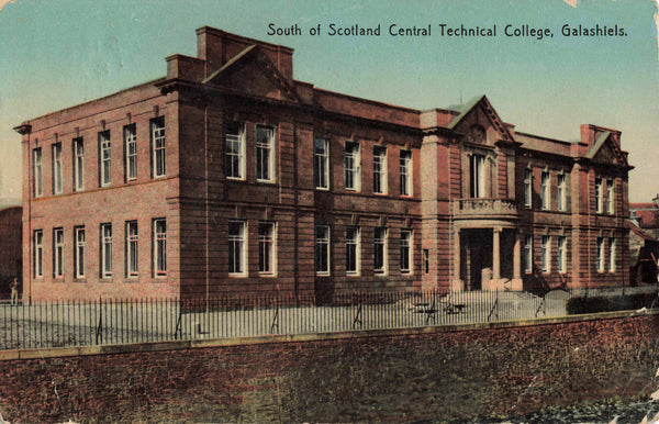Old postcard of South of Scotland Central Technical College, Galashiels