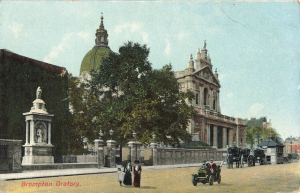 Old postcard of Brompton Oratory, London