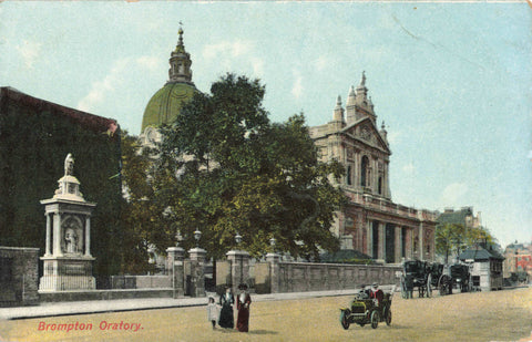 Old postcard of Brompton Oratory, London