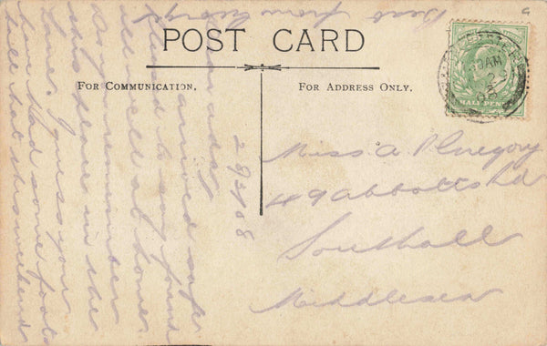 BIRCH LANE CLUB, LONGSIGHT, 1908 MANCHESTER RP POSTCARD (ref 6532/W7/25)